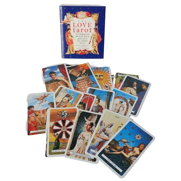 The Love Tarot Card Set by Sarah Bartlett and Illustrated by Nancy Tolford - Picture 1 of 6
